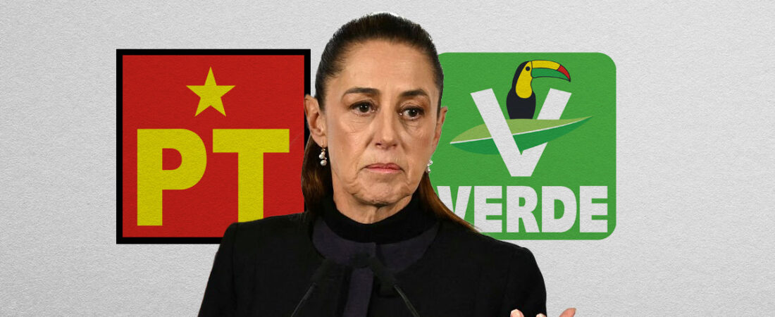 Sheinbaum logra respaldo del PT y Verde tras tensión por reforma electoral